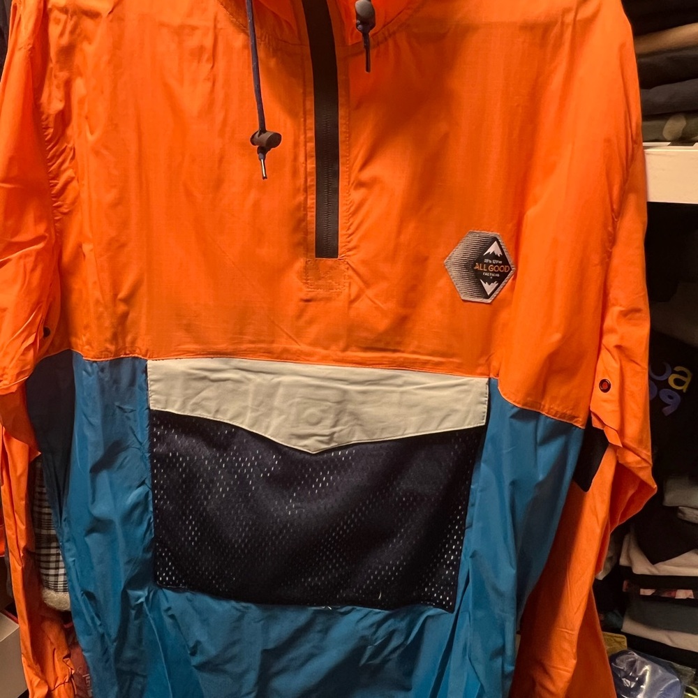 All Good Orange and Blue Windbreaker
